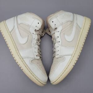 Nike Air Jordan 1 Mid Light Brown Women's Size 9.5 BQ6472-201 Shoes Sneakers